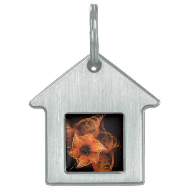 Abstrakten för ljusverk namnbricka husdjur (Framsidan)