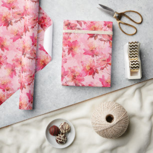 abstrakten för rosa peonier presentpapper