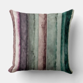 abstrakten för teal och lila rand kudde