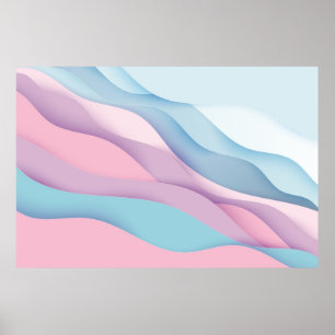 abstrakten för tecknad av papper konst vinkar. Pap Poster