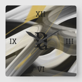 Abstrakten för väggklocka Trend Insida Decor Black