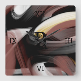 Abstrakten för väggklocka Trend Insida Decor Black