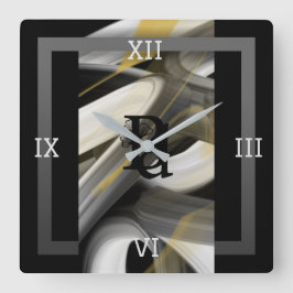 Abstrakten för väggklocka Trend Insida Decor Black