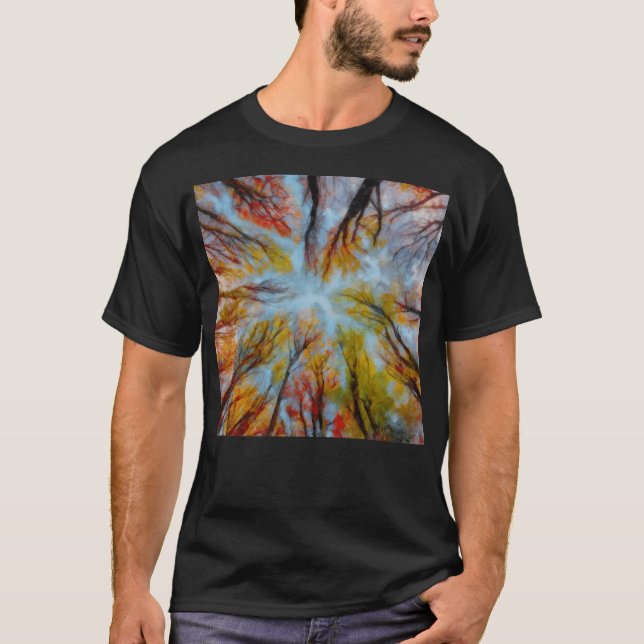 Abstrakten Forest Bloom T Shirt (Framsida)