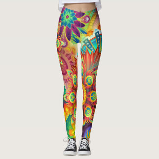 Abstrakten formaterad leggings