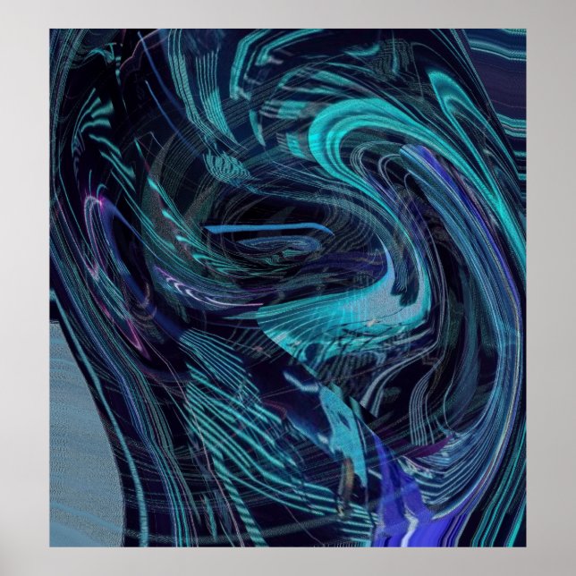 Abstrakten Förvräng utrymme och tid Poster (Framsidan)