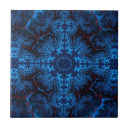 Abstrakten Frittal, vacker Lacy Blue Filigree Frac Kakelplatta