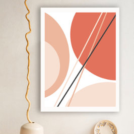 Abstrakten Geo Pastel Terracotta från det moderna  Poster