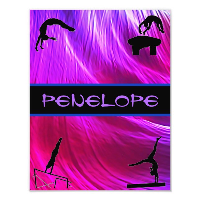 Abstrakten Girls Gymnastics Events Fototryck (Framsidan)