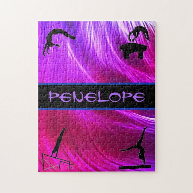 Abstrakten Girls Gymnastics Events Pussel (Vertikal)