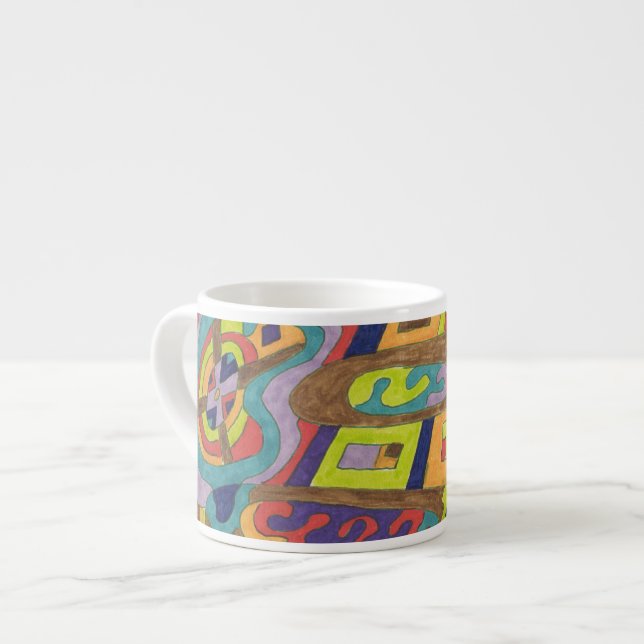abstrakten "Glatt buller" Espressomugg (Framsida vänster)