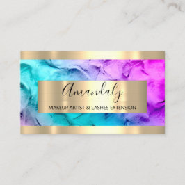 Abstrakten Golden Ram Event Planner Blue Rosa Visitkort