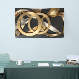 Abstrakten Golden Ringar Art - Modern lyxdesign