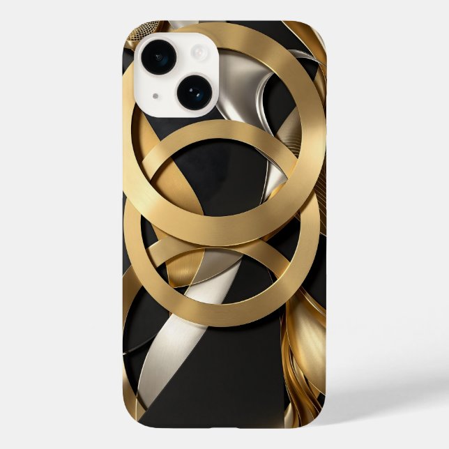 Abstrakten Golden Ringar Art - Modern lyxdesign (Baksida)