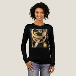 Abstrakten Golden Ringar Art - Modern lyxdesign T Shirt