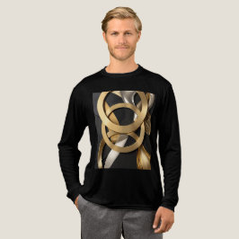 Abstrakten Golden Ringar Art - Modern lyxdesign T Shirt