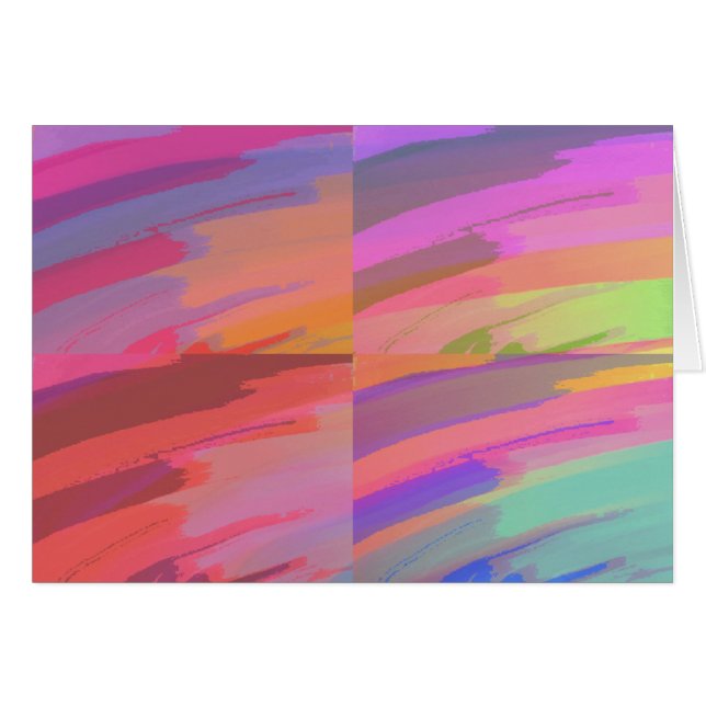 Abstrakten gör det själv hälsningskort (Framsidan Horizontal)