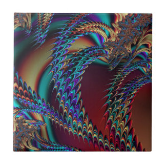 Abstrakten Gothic Technicolor Fractal Dragons, rek Kakelplatta