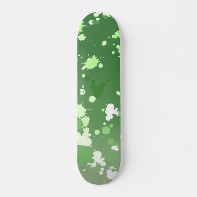 Abstrakten grönt Lime Paint Stänk Mini Skateboard Bräda 18,5 Cm (Framsida)