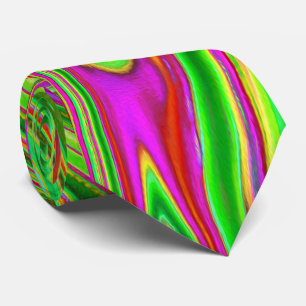 Abstrakten Groovy Art i Trippy Lime Green and Mage Slips