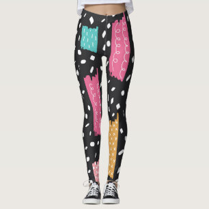 Abstrakten Grunge Washi Tape Leggings