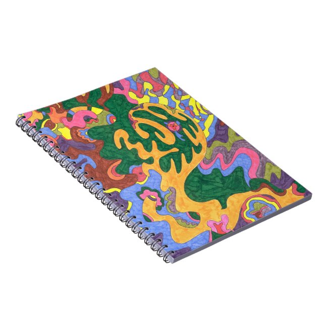 abstrakten "Guld" Anteckningsbok Med Spiral (Högra Sidan)