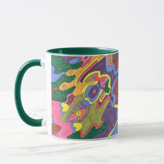 abstrakten "Guld" Mugg (Vänster)