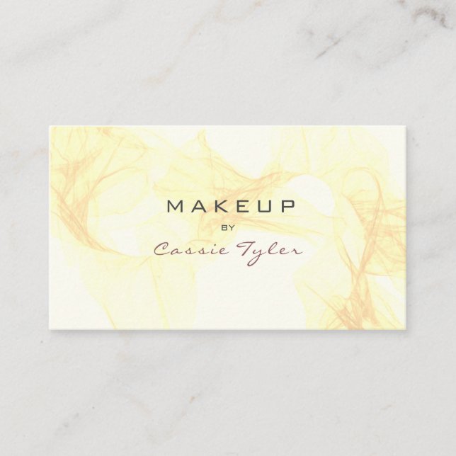 Abstrakten Guld vattenfärg för enkel Elegant Visitkort (Framsida)