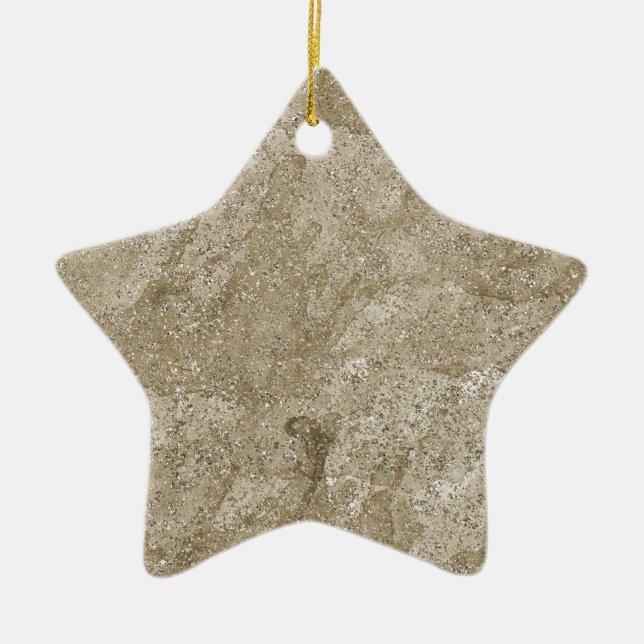 Abstrakten guld Watercolor Julgransprydnad Keramik (Framsidan)