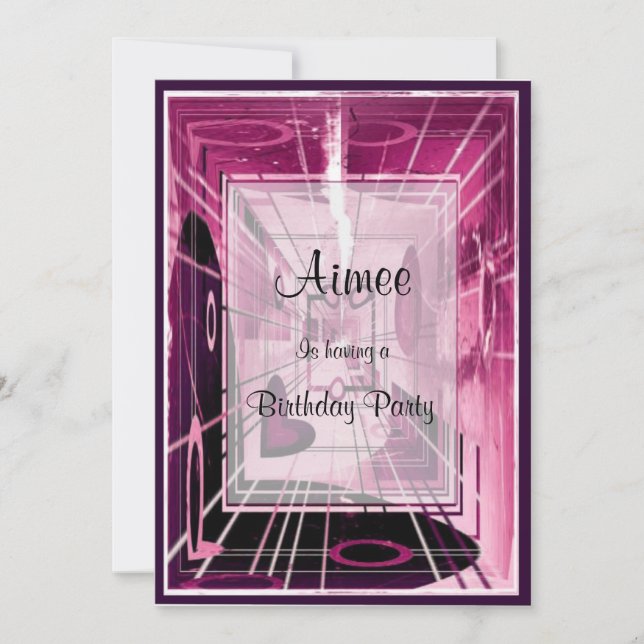 Abstrakten Höjdpunkt nedåt Inbjudningar (Framsida)