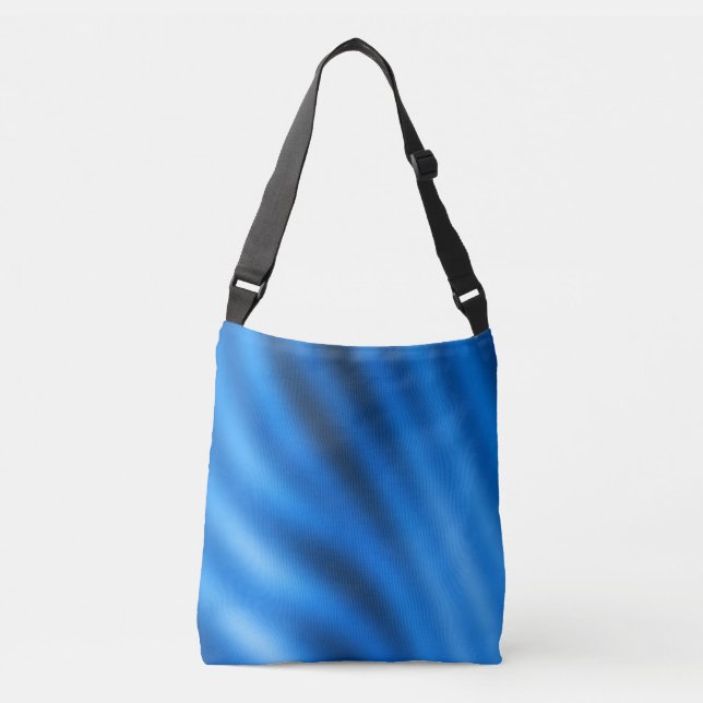 Abstrakten Indigo Blue Gradient Axelväska (Framsida)