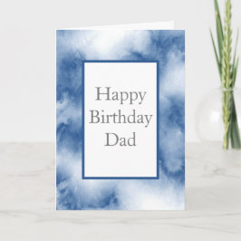 Abstrakten Indigo Blue Watercolor Kort