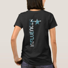 ABSTRAKTEN INFLUENCER Back Print T-Shirt Trend Blu