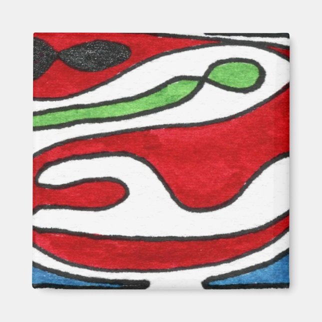 abstrakten "Insida ut" Art Magnet (Framsidan)