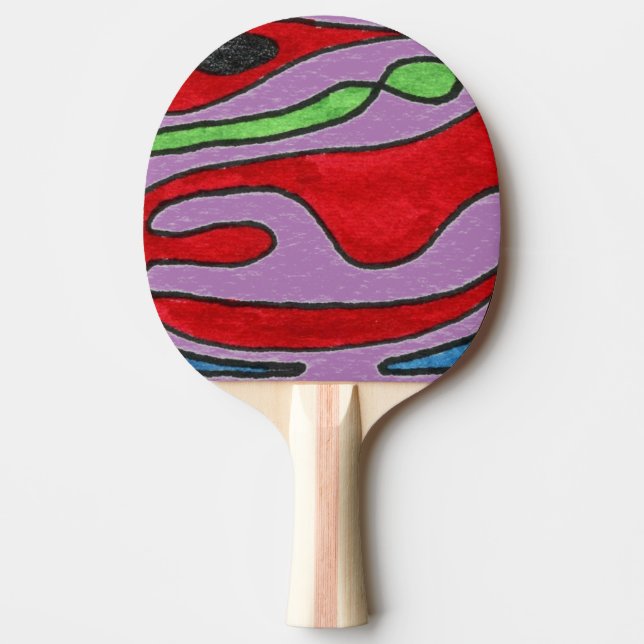 abstrakten "Inside Out" Ping Pong Paddle Pingisracket (Framsidan)
