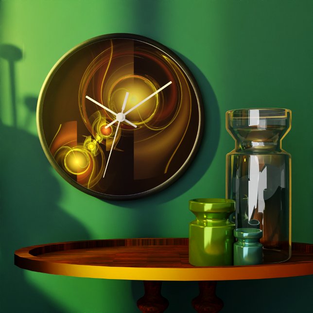 Abstrakten Intimate Connection Round Stor Klocka (Intimate Connection Abstract Art Round Wall Clock)