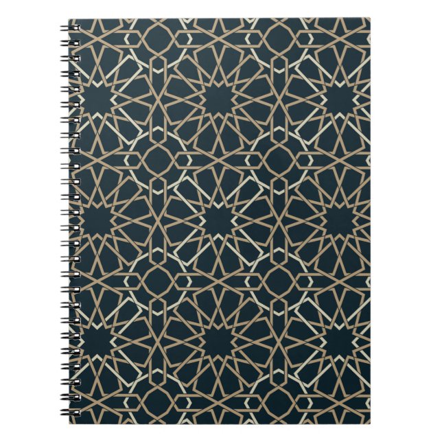 Abstrakten Islamisk geometrisk Mönster design Anteckningsbok (Framsidan)