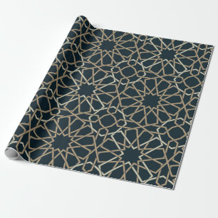 Abstrakten Islamisk geometrisk Mönster design Presentpapper