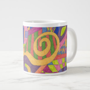 abstrakten "Jungle Rand 2" Art Jumbo Mugg