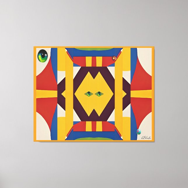 Abstrakten Katt - Ken Gage Canvastryck (Framsida)