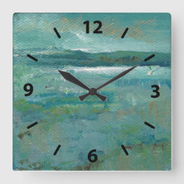 Abstrakten Kuststrupe Fyrkantig Klocka