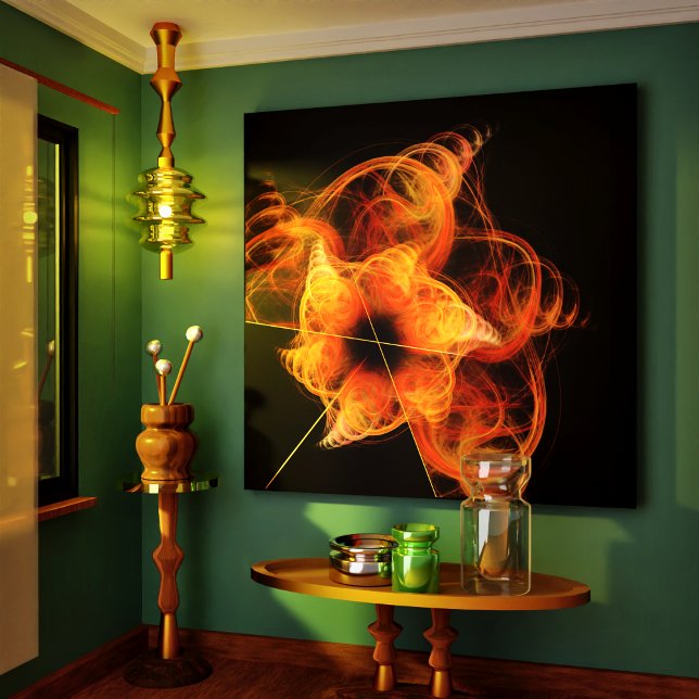 Abstrakten Lättverk Art arbetsytan Skriv ut Canvastryck (Lightworks Abstract Art Wrapped Canvas Print)