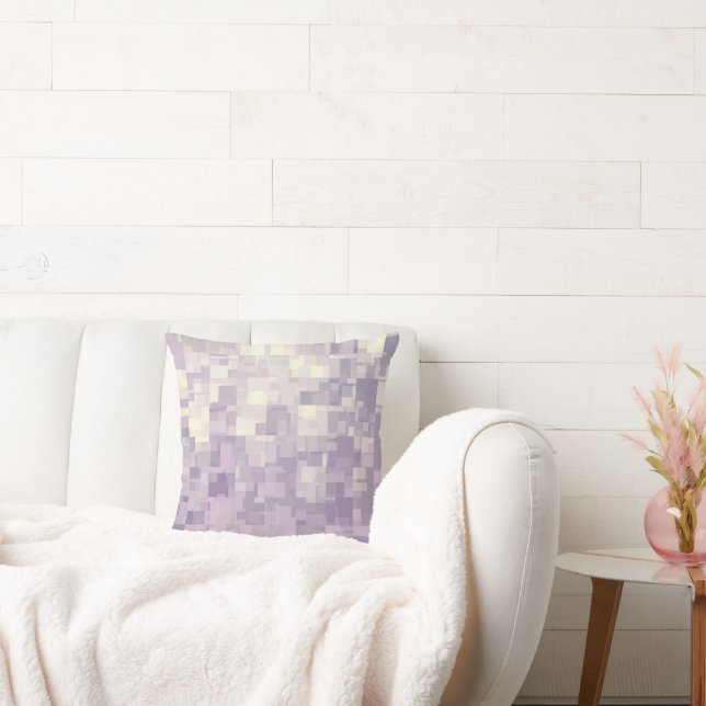 abstrakten Lavender Cubes Pillow Kudde (Soffa)