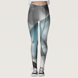 Abstrakten Leggings Fitness Art Blue Ocean