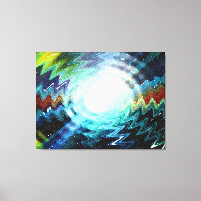 Abstrakten Light Wave Fantasy Galaxy Art Design Canvastryck (Framsida)