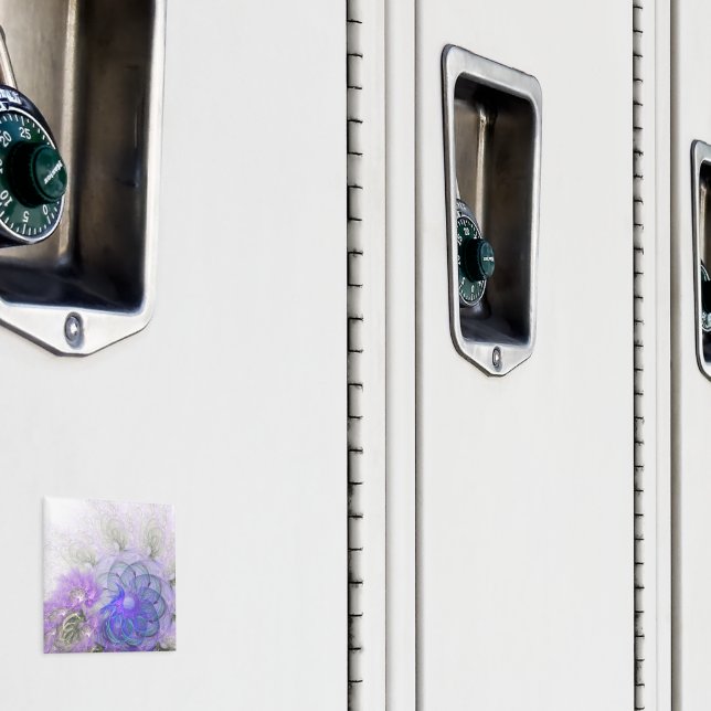 Abstrakten lila och Blå latinets blomma Magnet (In Situ (Locker))