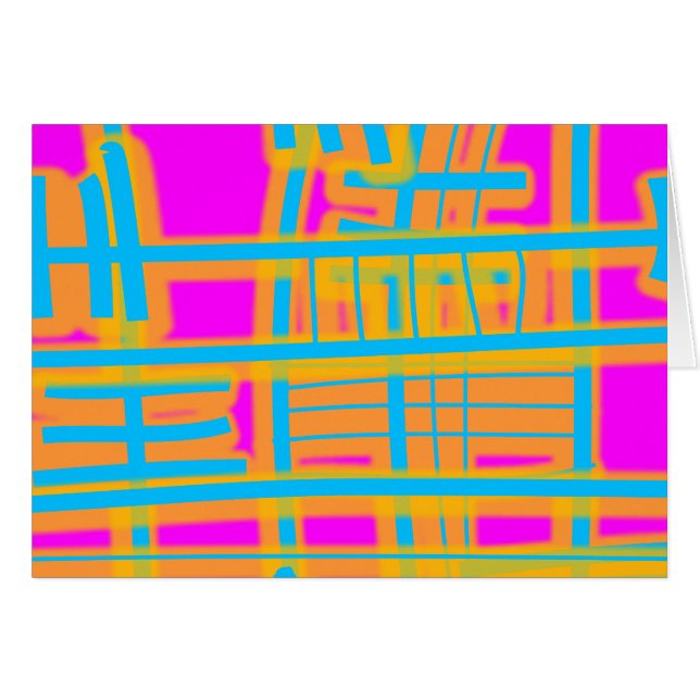 abstrakten "Linjer of Communication" Hälsningskort (Framsidan Horizontal)