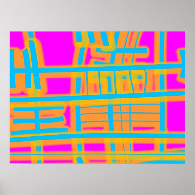 abstrakten "Linjer of Communication" Poster (Framsidan)