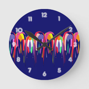 abstrakten luftballonger rund klocka