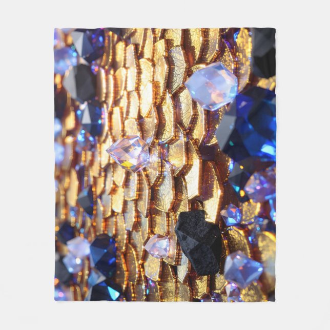 Abstrakten Luxury Fantasy Gemstone Fleecefilt (Framsidan)
